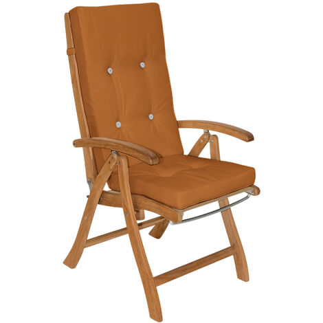 Detex Juego de 6 Cojines Vanamo para asientos de respaldo alto Set de almohadillas para sillas - Varios colores Marrón - Marrón