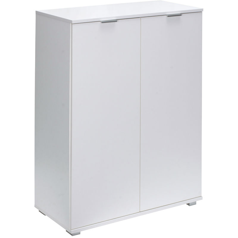 Deuba - White Sideboard Cabinet Freestanding Highboard Chest of Drawers Multi-Purpose Unit Shelves Office Home DB141 - Weiß (de)