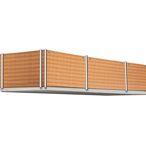 Deuba Balkonsichtschutz 500 x 90 cm UV Schutz 50+ Wasserabweisend Kunststoff Sichtschutz Balkon Balkonbespannung Windschutz Seitenmarkise Schilf