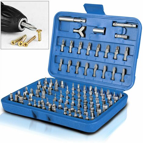 Deuba® Bit Set ✔Chrom-Vanadium-Stahl ✔100tlg ✔inkl. Koffer -Bit Satz Bitset Bitsatz Spezialbits Bitbox Schrauberbit-Set