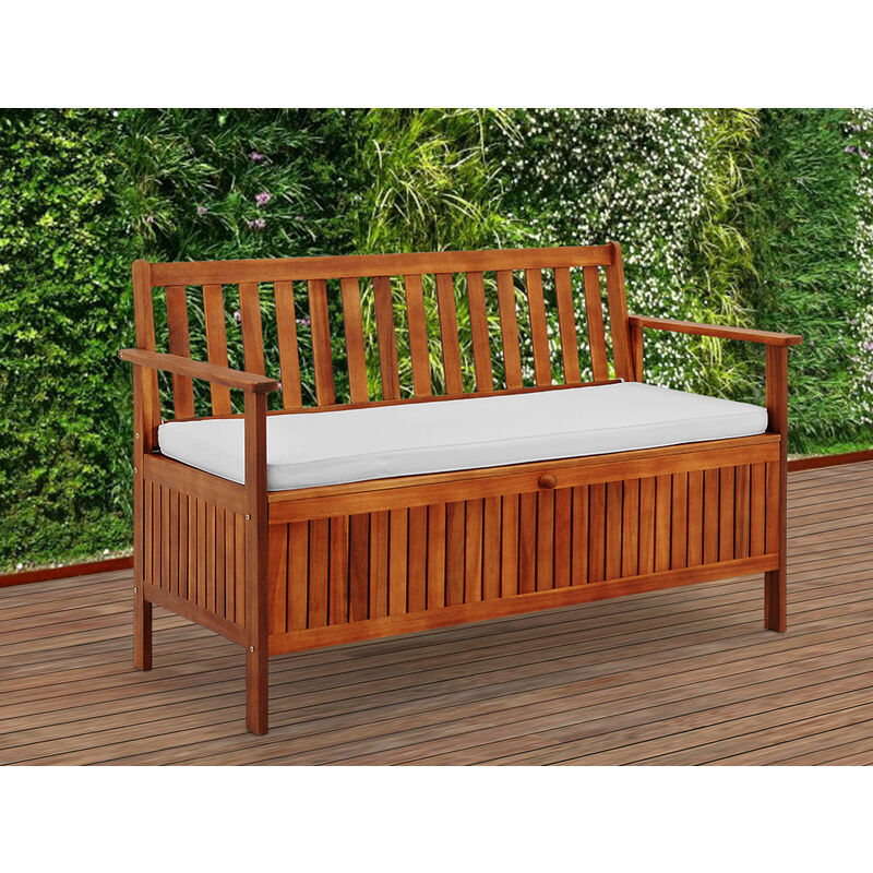 Deuba Cassapanca 2in1 Panca Da Giardino In Legno Con Coprisedile 120cm Panchina E Baule Arredamento Esterno 100005