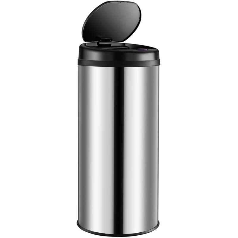 

Deuba Cubo de basura automático con sensor de Acero inoxidable capacidad de 30L 40L 56L pantalla LED reciclaje cocina Plata - Plata