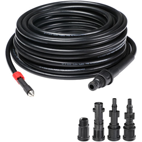 main image of "Deuba Drain Pipe Cleaning Hose 15 m Flexible Jetter Tube Cleaner Unblocker Kit Pressure Washer Hose Set 5 Retrofit Adapters Wiggly Nozzle 160 Bar 2300 PSI 50 ft"