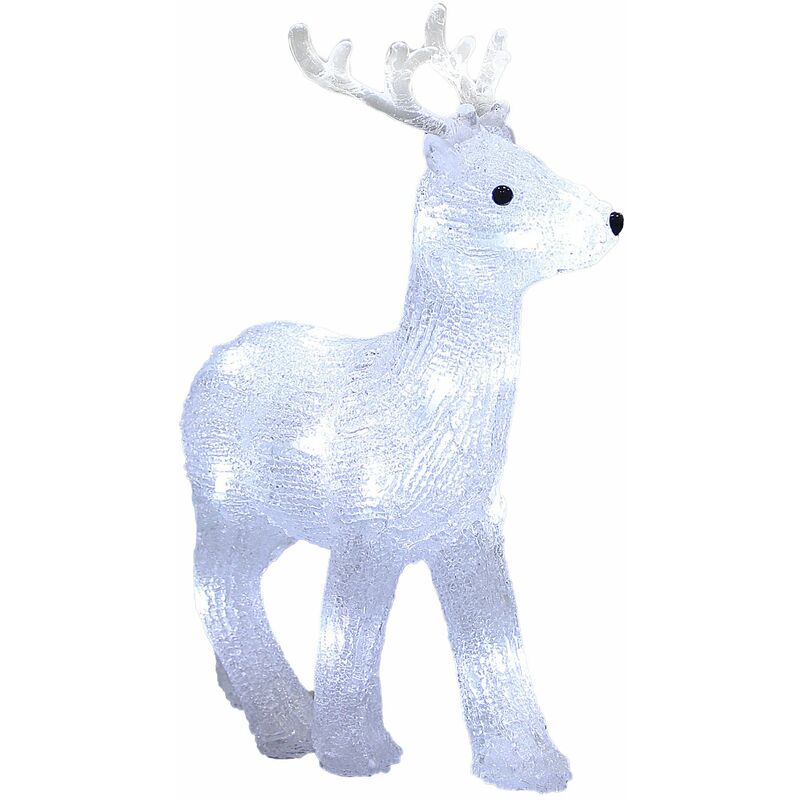 

Monzana - Deuba Figura LED adorno de Navidad acrilico figura decorativa iluminación decoración interior exterior Ciervo