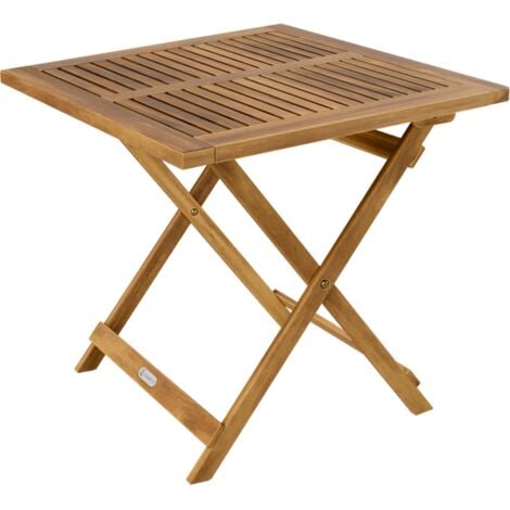 DEUBA® Folding Garden Table  Acacia Wood  70x70x73cm  Square, Wooden, Foldable