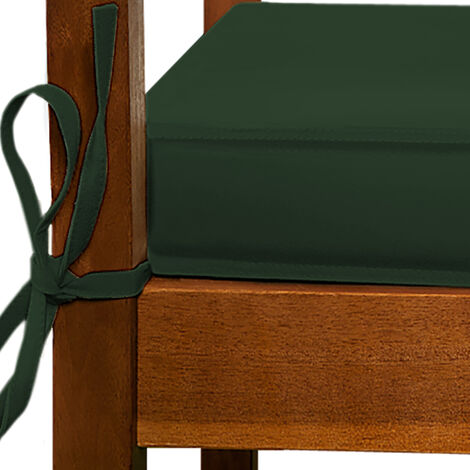 Deuba Garden Bench Cushion 2 Seater Pad Cover Detex Water Repellent Ties 100% Polyester 110 x 45 cm