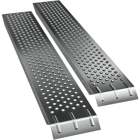 MONZANA Deuba Loading Ramps 150x22.5 cm Steel Access Ramp Set 2 Pieces 400 Kg Max Heavy Duty