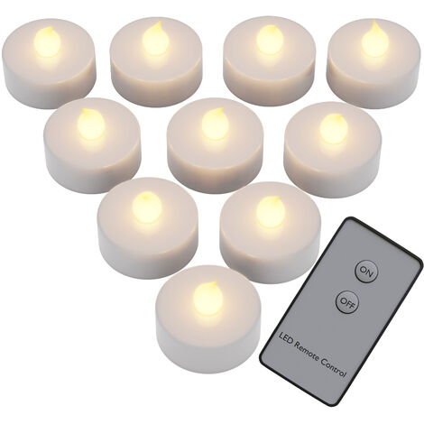 Bougies LED rechargeables améliorées avec télécommande, Ymenow 12 bougies  chauff