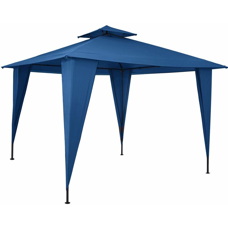 

Deuba Pabellón cenador Sairee para fiestas eventos jardín 3,5x3,5m Camping protección UV 50+ con techo impermeable patio Azul - Azul