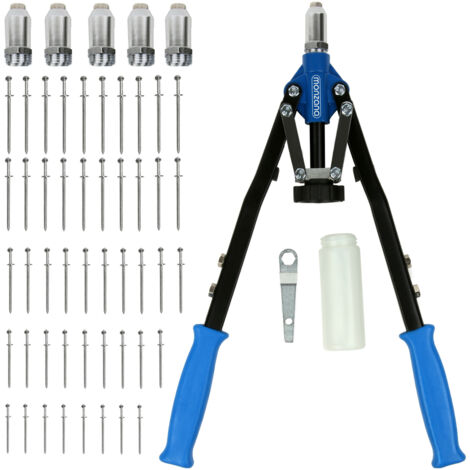 Écrous à riveter à tête plate en aluminium - Lot de 100 pièces