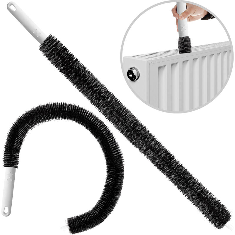 Deuba Radiator Brush Long Flexible Cleaner Soft Bristles 84cm Cleaning Narrow Gaps Corners