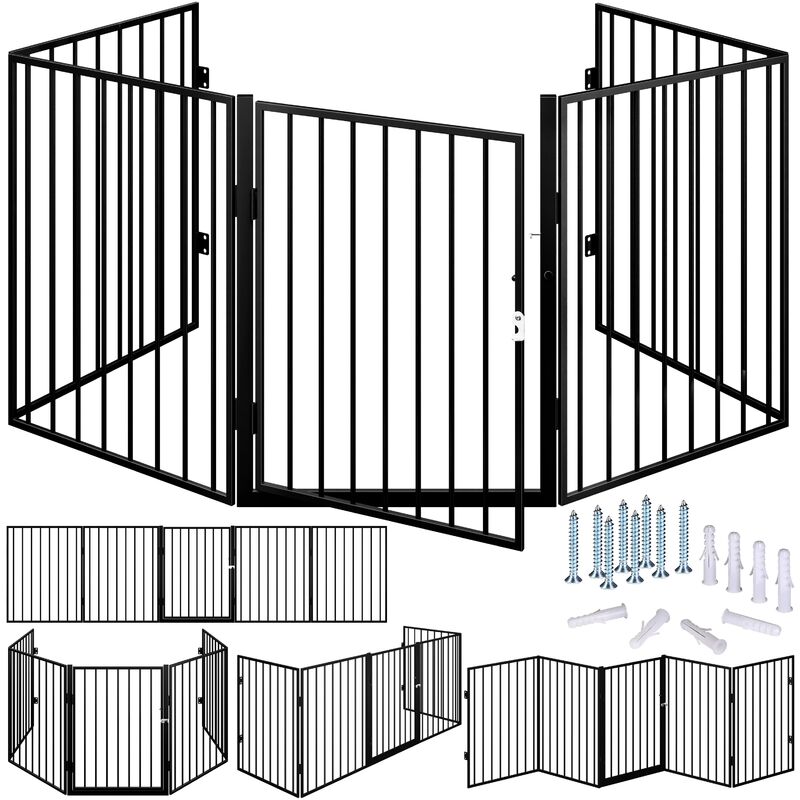 

Deuba Reja protectora de chimenea Rejilla especial para animales 310 x 75.5 x 70 x 15 cm protección para perros