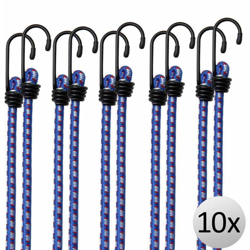 Image of Deuba - Set 10 corde elastiche corde valigia Expander 30,5cm x 8mm ø