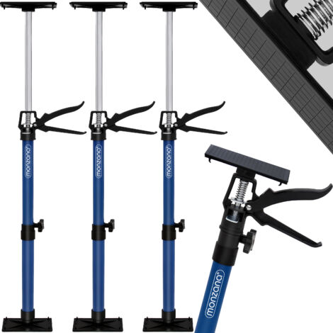 DEUBA® Set of 3 Door Frame Tensioners  Telescopic Props with Pressure Plates - Drywall, Plasterboard Installation Support  Height Adjustable & Sturdy