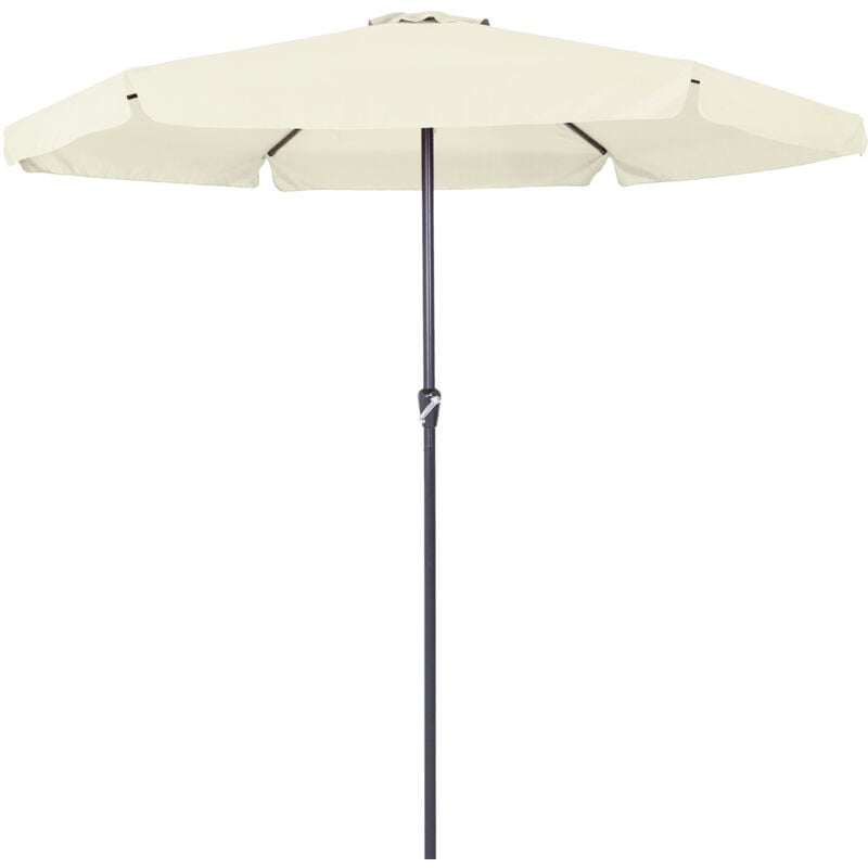 

Kingsleeve Sombrilla XXL 330cm con manivela impermeable parasol para playa pícnic verano protección Beige - Beige