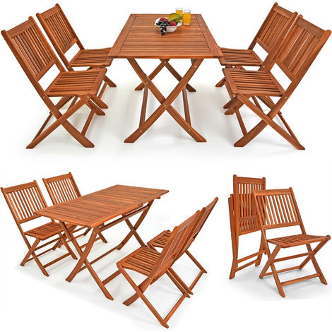 Deuba Wooden Garden Furniture Dining Set Sydney Light FSC®-Certified