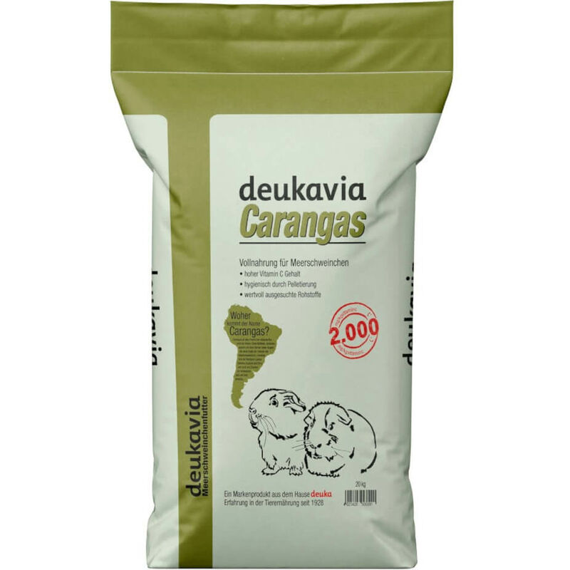 Deukavia Carangas nourriture pour cochons d'Inde 20 kg avec vitamine C nourriture complète