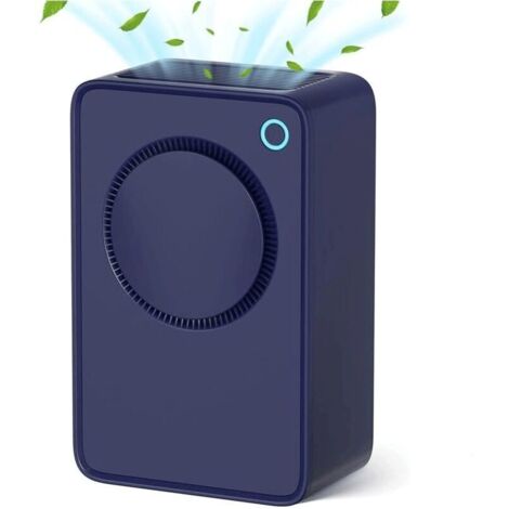 Deumidificatore a stato solido compatto, assorbitore di umidità, essiccatore d'aria elettrico, serbatoio dell'acqua da 1000 ml per casa, cucina e ufficio (colore: blu)