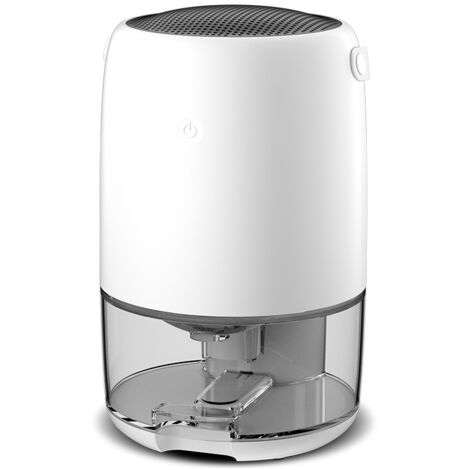 Deumidificatore con spegnimento automatico, piccolo deumidificatore silenzioso per la casa, deumidificatore per camera da letto, camper, armadio, deumidificatore per bagno (bianco)