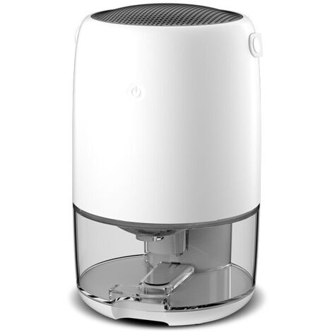 Deumidificatore con spegnimento automatico, piccolo e silenzioso, ideale per la casa, la camera da letto, il camper, l'armadio e il bagno (bianco).