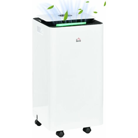 Deumidificatore d'Aria 12 Litri 210W 5 Modalità e 2 Velocità Bianco e Nero