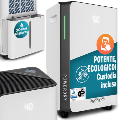 Deumidificatore Elettrico 20-30m² 20L/giorno Wifi Smart Home App