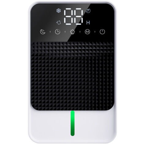 Deumidificatore, piccolo deumidificatore per ambienti con 2 velocità. Deumidificatore silenzioso con modalità sleep, 7 luci colorate, spegnimento automatico, 2 timer, sbrinamento automatico.