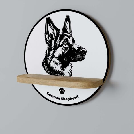 DEUTSCHER SCHÄFERHUND Rundes Regal