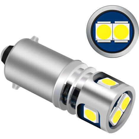 Deux ampoules LED BA9S 53 T4W, 12V, 5 perles LED, puce 3030, lumière blanche 6000K, adaptées aux lampes de lecture de voiture, aux feux de position latéraux, aux clignotants, aux feux arrière et aux f