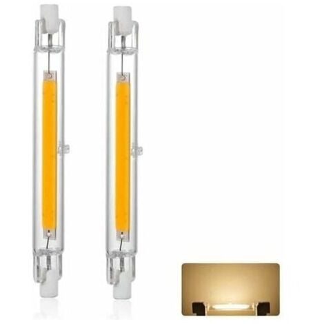 Deux ampoules LED R7S 118 mm 20 W à intensité variable, lumière blanc chaud 3000 K 3000 lm, éclairage à 360 degrés, sans scintillement, compatibles avec les ampoules halogènes J118 300 W-AquaForge