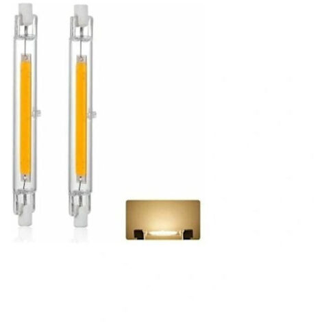 Deux ampoules LED R7S 118 mm 20 W à intensité variable, lumière blanche chaude 3000 K, 3000 LM, éclairage à 360 degrés, sans scintillement, compatibles avec les ampoules halogènes J118 300 W.