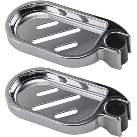 Deux barres de douche réglables avec porte-savon et support de salle de bain lisse.