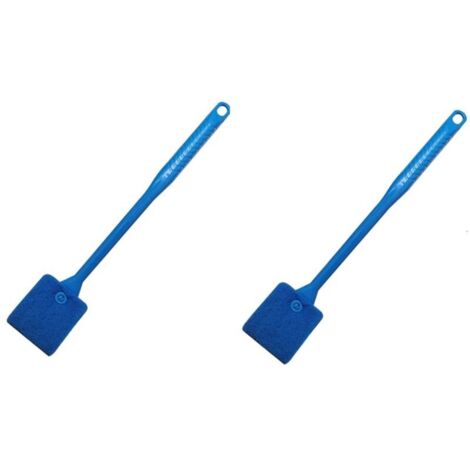 Deux brosses de nettoyage pour aquarium à long manche pour un nettoyage facile de tous les recoins. Brosse de nettoyage bleue double