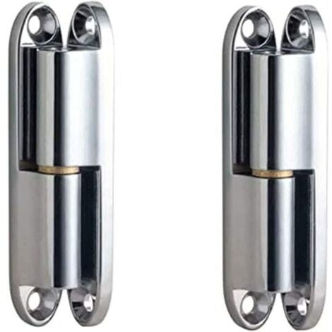Deux charnières en alliage de zinc et acier inoxydable, charnières de porte à visser, charnières remises à neuf, convenant aux portes, tiroirs, abris de jardin, fenêtres et clôtures.