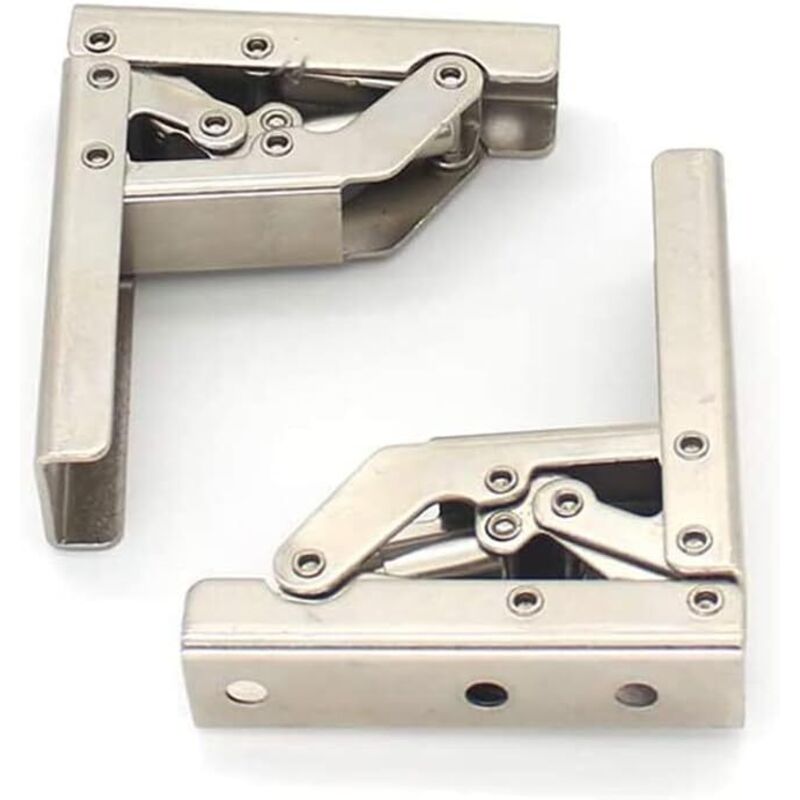 Deux charnières pour armoire, charnières pliantes à 90/180 degrés, charnières de porte dissimulées en acier inoxydable, charnières pour armoire de