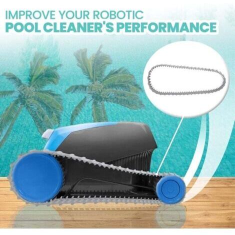 Deux chenilles de rechange grises pour le robot nettoyeur de piscine Maytronics Dolphin (code produit : 9983152-R2)