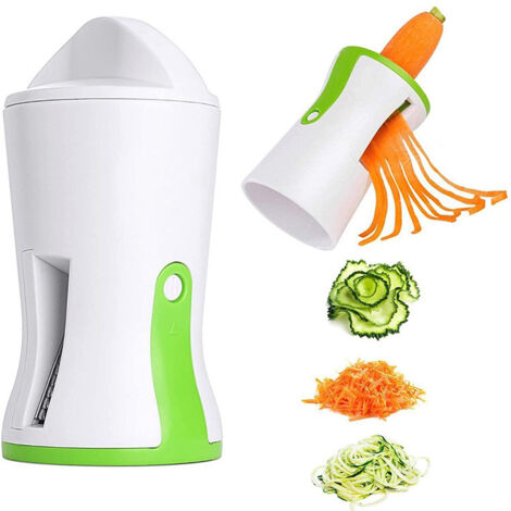 Deux éplucheurs 2 en 1, coupe-pommes de terre et spiraliseur de carottes, boîtier en PP blanc