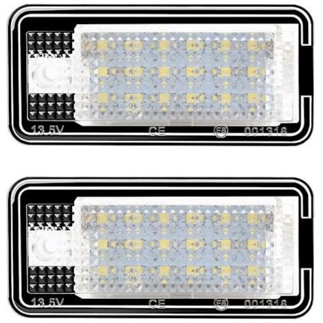 Deux feux de plaque d'immatriculation à LED pour Audi A3 S3 A4 S4 A6 C6 A8 S8 Q7