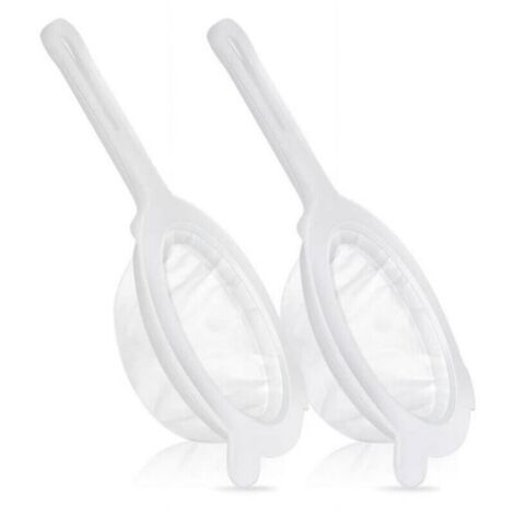 Deux filtres à jus en nylon plastique avec poignées, adaptés à la préparation de jus en cuisine, 120mesh.
