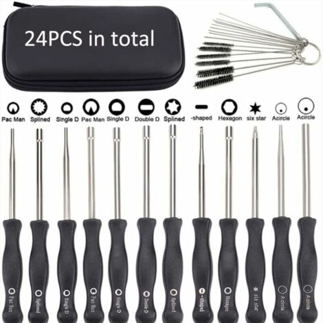 Deux jeux de 12 outils de réglage de carburateur (24 pièces au total), avec tournevis et tronçonneuses pour petits moteurs deux temps Husqvarna.