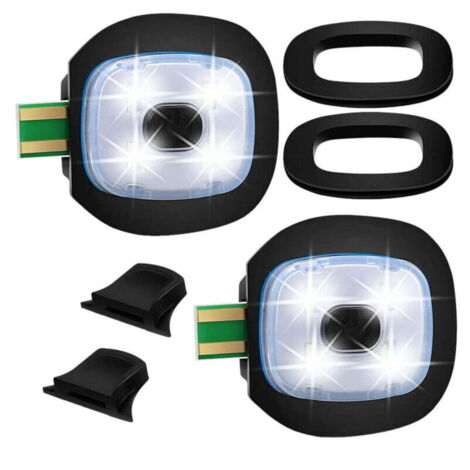 Deux lampes frontales LED rechargeables par USB, lampes frontales remplaçables, lampes frontales unisexes à personnaliser