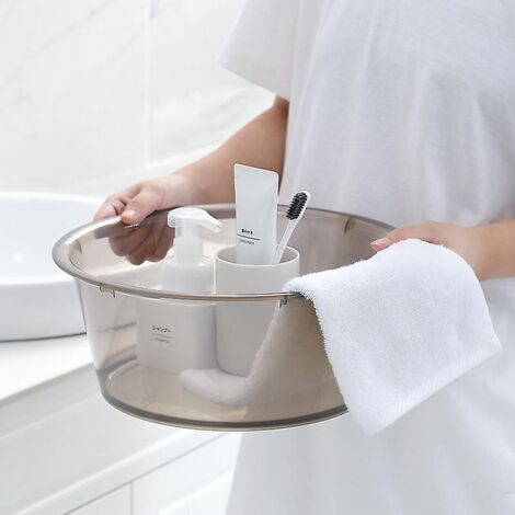 deux Morceaux De Petit (31,3  12,5 Cm) Lavabo Transparent Lavabo En Plastique Mnager Simple Dortoir D'tudiant Paissi Avec Un Petit Bassin Pour Le