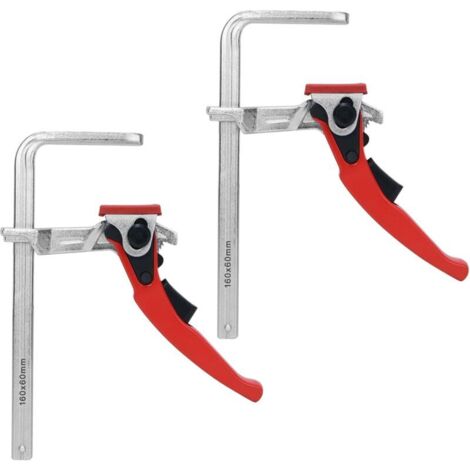 Deux PièCes Serre Joint Menuisier, Tout En Acier Serre Joint Rapide, Avec PoignéE à Levier, Pour Le Meulage, à Une Main Pour Table Multifonctions, Compatible Avec Table De Travail Et CNC