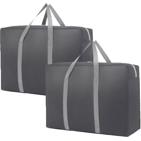 Deux sacs de déménagement, adaptés au rangement de la literie et des vêtements, en tissu non tissé.