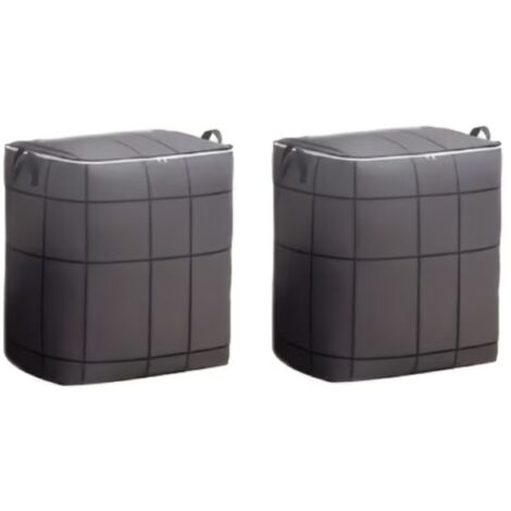 Deux sacs de rangement grande capacité, boîte de rangement de 140 L, sac de déménagement, adaptés au rangement des doudounes et des couettes.