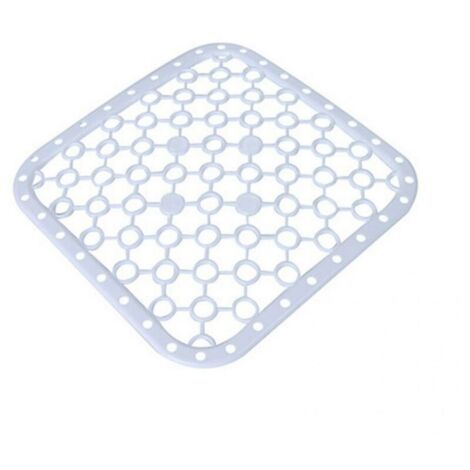 Deux sets de table blancs, tapis de protection d'évier en plastique améliorés, tapis d'égouttage de luxe, antidérapants et résistants aux rayures.
