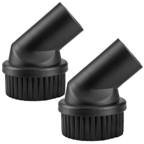 Deux têtes de brosse pour aspirateur, interface 35 mm, poils souples qui n'abîment pas les surfaces, compatibles avec la plupart des aspirateurs de taille moyenne.