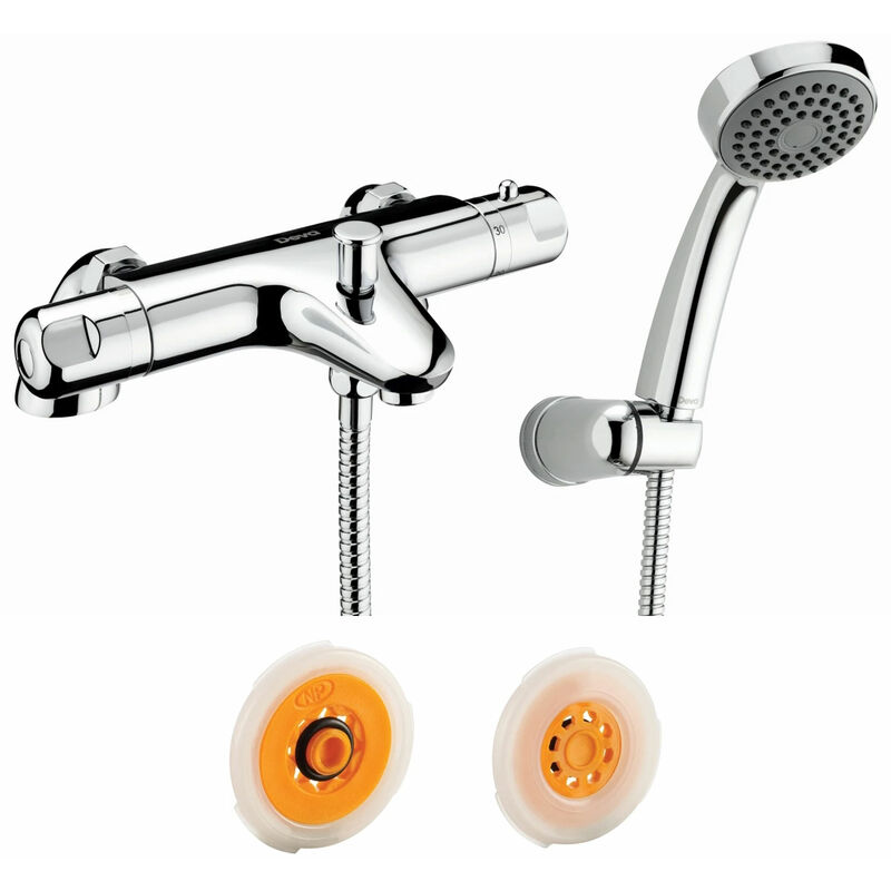 Dynamic Thermostatic Bath Shower Mixer & Flow Regulator 8 Litres - Chrome - Deva