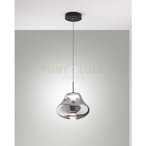 DEVA SOSPENSIONE 1 LUCE FUME' A LED CCT 2700K - 3000K - 4000K- 14W - 1510 lm DIMMERABILE