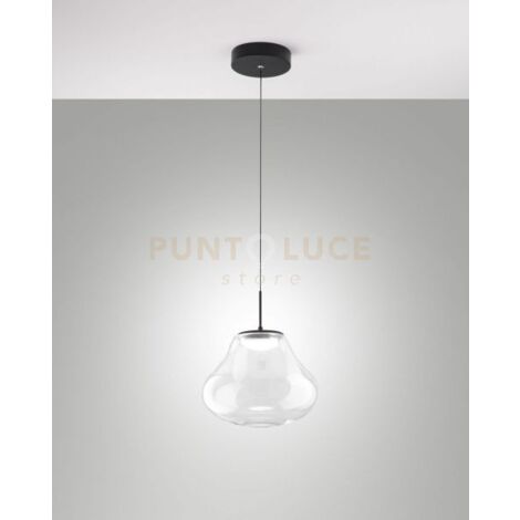 DEVA SOSPENSIONE 1 LUCE TRASPARENTE A LED CCT 2700K - 3000K - 4000K- 14W - 1510 lm DIMMERABILE